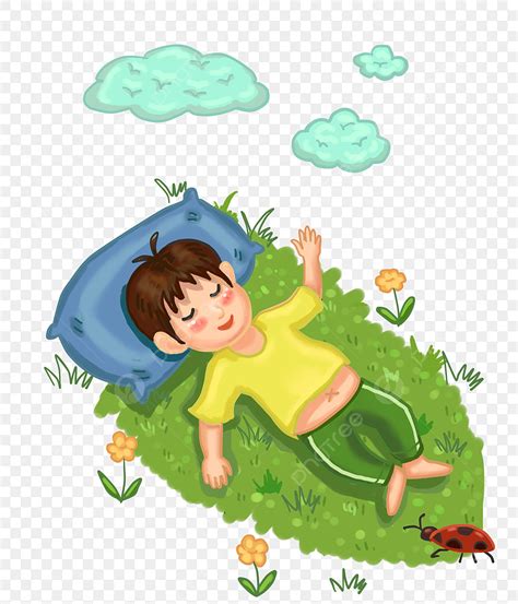 Lying Down White Transparent Lying Down Sleeping Child Illustration