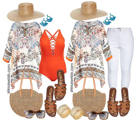 Two Plus Size Beach Vacation Outfits Both Striking With This Bright