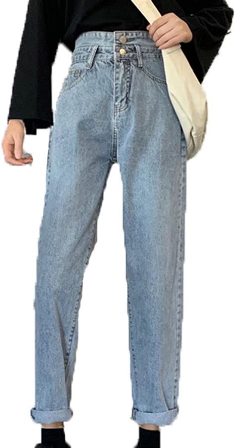 Womens Denim Trousers Jeans For Spring And Autumn High Waist Thin
