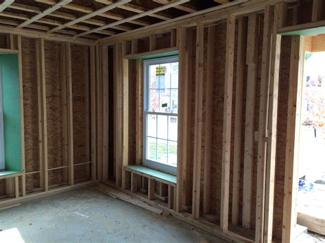 Right Double Stud Wall Are Boxed With Plywood Around Windows And
