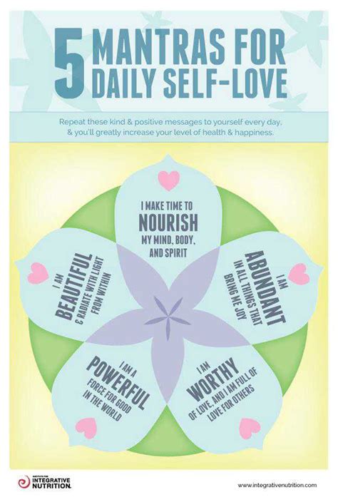 5 mantras for daily self love 20 infographics to help you start loving yourself