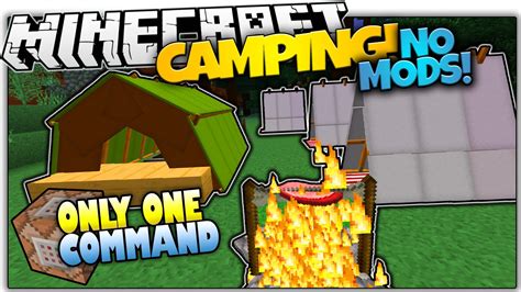 Camping In Vanilla Minecraft Tents And Bonfires Only One Command Minecraft Vanilla Mod