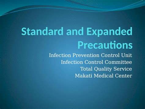 Pptx Infection Prevention Control Unit Infection Control Committee