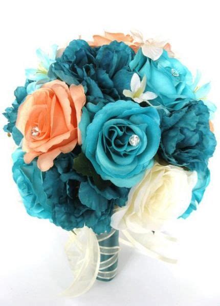 A sweet and sentimental diy wedding in indiana with a teal and coral colour palette photographed by jennifer van elk photography. 55+ ideas for wedding flowers teal and coral aqua | Bridal ...