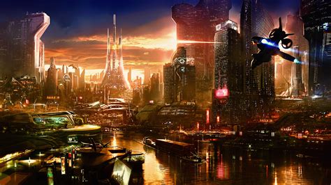 Sci Fi City Buildings Cityscape 4k 145 Wallpaper Pc Desktop