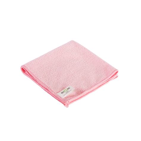 14 x14 microfiber cloth 240gsm pink clean spot