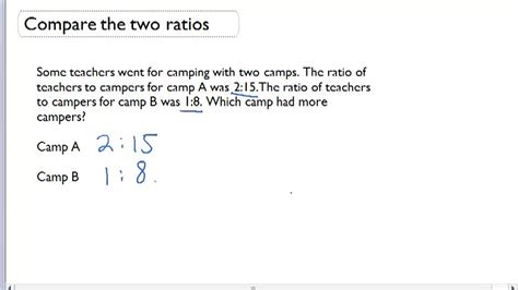 Comparing Ratios Word Problems Example 1 Video Arithmetic Ck