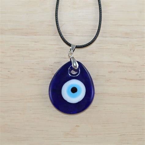 Turkey Kabbalah Glass Evil Eye Pendant Necklace Good Luck Etsy