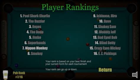 There are three ways to get a good cue. American 8-Ball Pool | Screen Shots | World 8-Ball Pool ...