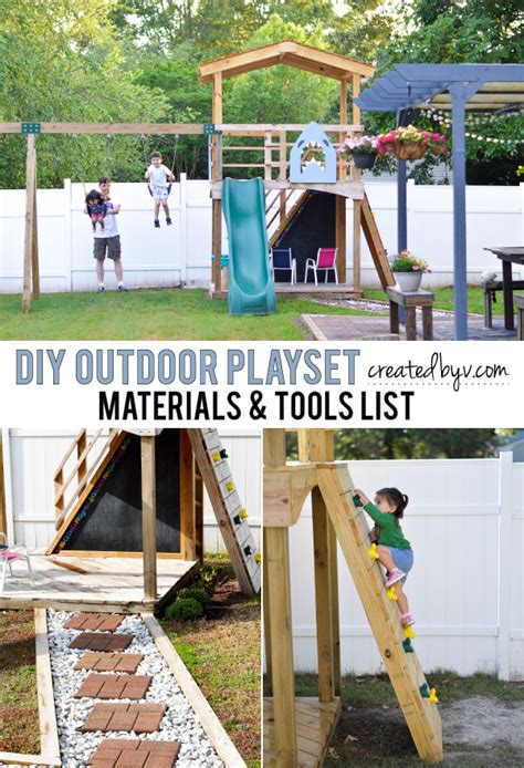 Diy Outdoor Playset Materials And Tools List Created By V