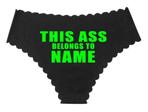 this ass belongs to name scallop panties underwear undies etsy
