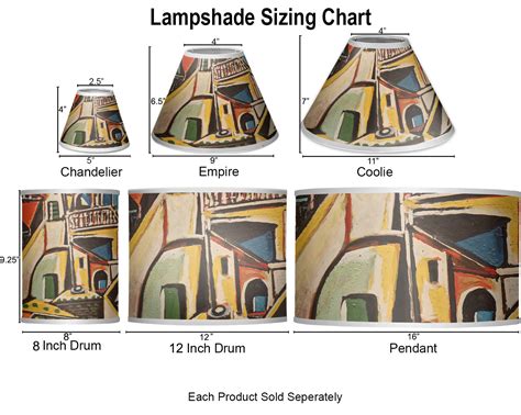Custom Mediterranean Landscape By Pablo Picasso 7 Drum Lamp With Shade