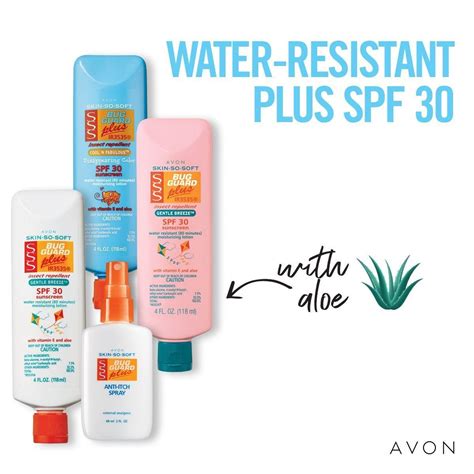 Avons Skin So Soft Bug Guard Plus Ir3535®spf 30 Lotions Effectively