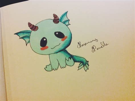 Dessiner de petits animaux mignons, c'est très facile ! Just doodling stuff. I did a kawaii dragon! :D luv drawing ...
