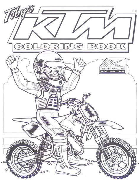 This mountain bike coloring pages will make your world more fun. motocross ktm Colouring Pages | Dirt bike birthday, Bike ...
