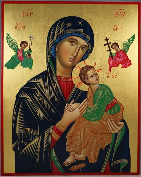 Hand Painted Icon Our Lady Of Perpetual Help This Is A Premium