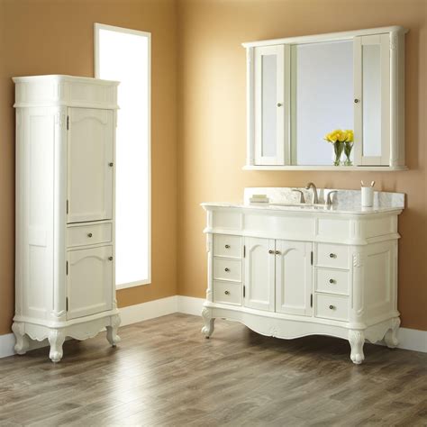 If you're looking for a bathroom vanity with linen cabinet, our various designs improve the shape and function of your bathroom space. 48 Inch Bathroom Vanity With Matching Linen Tower ...