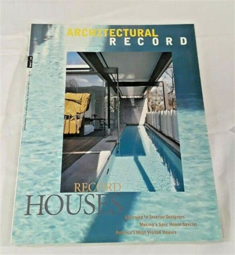 Vintage 1998 Architectural Record Magazine Architecture Design Aia