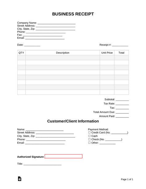 Invoice Receipt Template Word Database