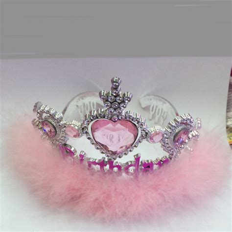 New Pink Plastic Fairy Blinking Metallic Princess Tiara Crown China