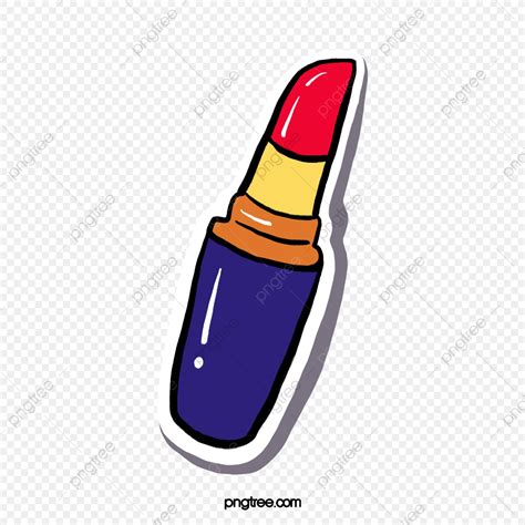 Sticker Cosmetic Clipart Vector Cosmetics Hand Drawn Lipstick Stickers