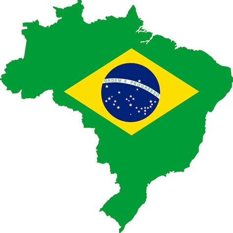 Premium Vector Brasil Map With Flag Latin America Cartography