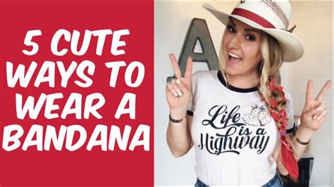 Or tie it at the top or side. CUTE WAYS TO WEAR A BANDANA - YouTube