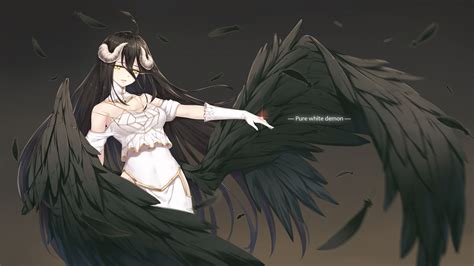 Wallpaper Anime Girls Overlord Anime Albedo OverLord Wings X HonourWallbase