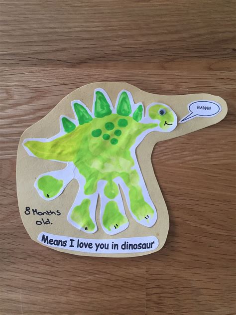 Handprint Craft Rawr Means I Love You In Dinosaur Toddler Arts