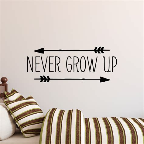 Never Grow Up Wall Quotes Decal