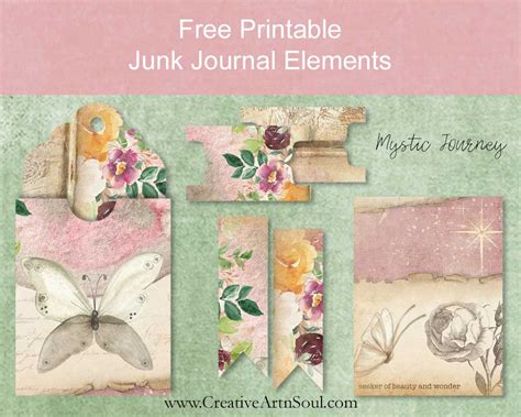 Free Junk Journal Printables Creative Artnsoul