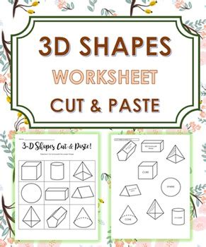 2nd grade language arts worksheets cut and paste activities. 3D Shapes (Cut and Paste) - Triangular Prism,Rectangular ...