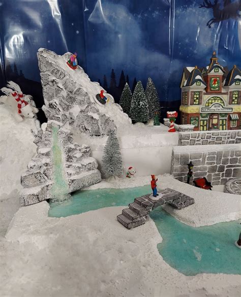 Christmas Village Display Slope Ski Hill For Lemax Snow Etsy