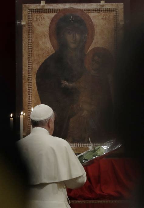 Popes Favorite Virgin Mary Painting Gets Retouched