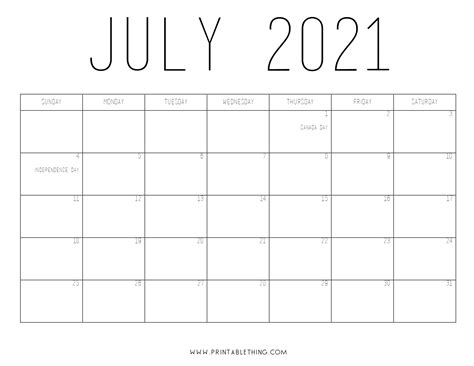 So go ahead and download and print your july 2021 calendar. July 2021 Calendar PDF, July 2021 Calendar Image, Print ...