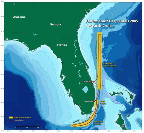 Ocean Depth Map Florida Printable Maps