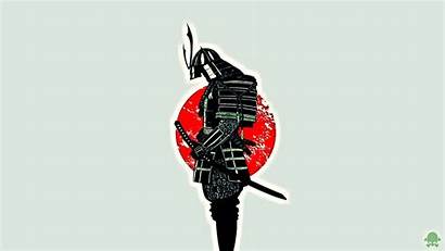 Samurai Japan Flag Minimalism Japanese Wallpapers Background