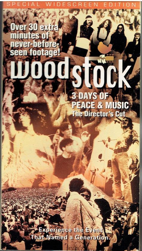 woodstock 3 days of peace and music the director s cut 1994 vhs discogs