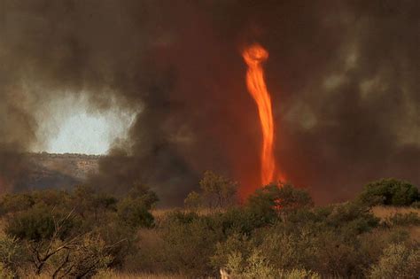 While Rare A Fire Whirl Can Grow Past 3000 Feet Tall And Bring Winds