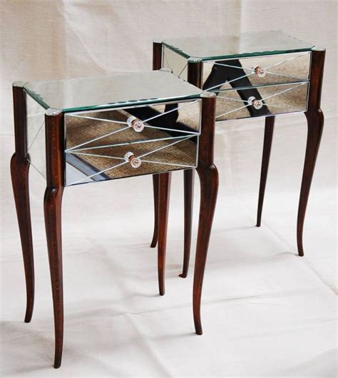 Art Deco Mirrored Bedside Tables Stock Blanchard Collective