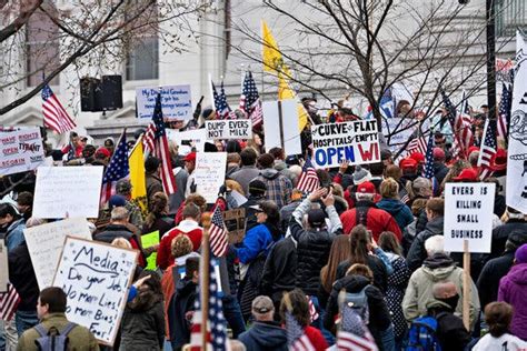 madison protests wisconsin sees largest gathering against stay at home orders the new york times