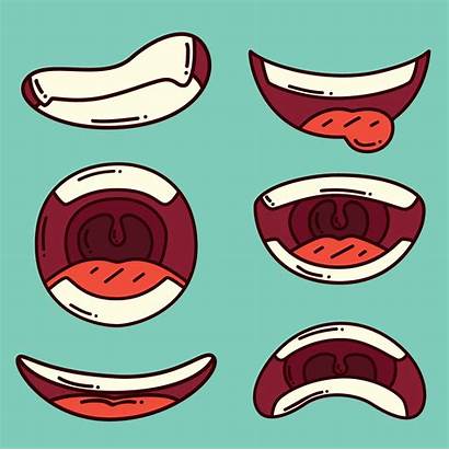 Mouth Hand Drawn Vector Expression Clipart
