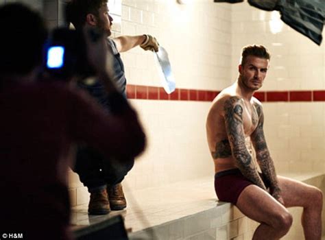 david beckham strips to his underwear again as he launches autumn handm collection daily mail online