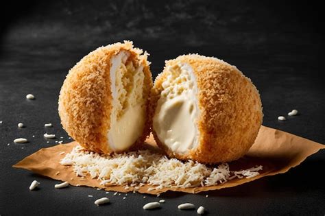 Premium Photo Italian Rice Balls Known As Arancini Are Deep Fried After Being Covered With