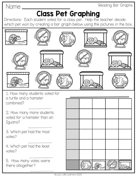 Math Graphing Worksheets For 2nd Grade Lucky Little Learners