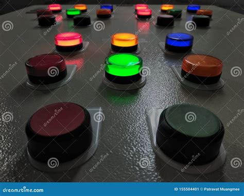 Colors Light Of Botton On A Control Box Stock Image Image Of Switch
