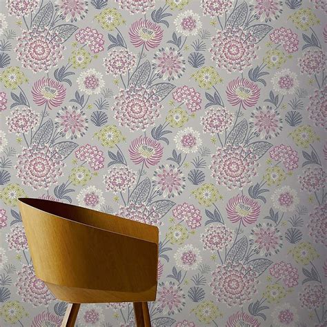 Vintage Bloom Raspberry Wallpaper Self Adhesive Wallpaper Vintage