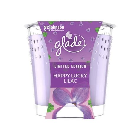Glade Brise Duft Kerze im Glas Happy Lucky Lilac mit ätherischen Ölen Zarbi ch