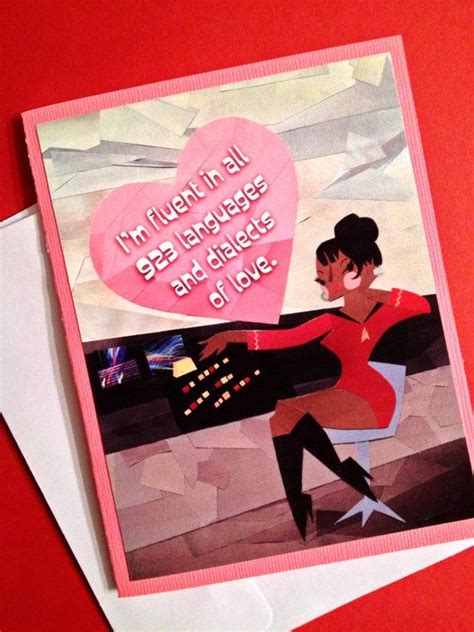 Star Trek Uhura Valentines Day Card By Leaseapenny On Etsy 475