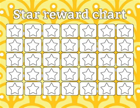 Star Reward Chart Printable Pdf